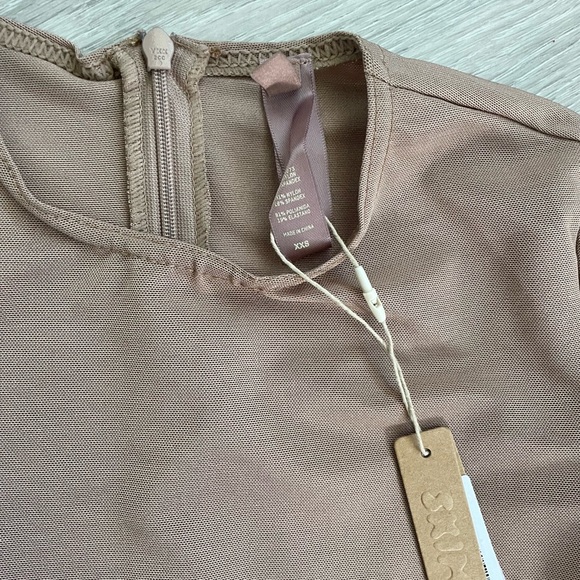 NEW tan skims catsuit bodysuit mesh - Picture 3 of 7